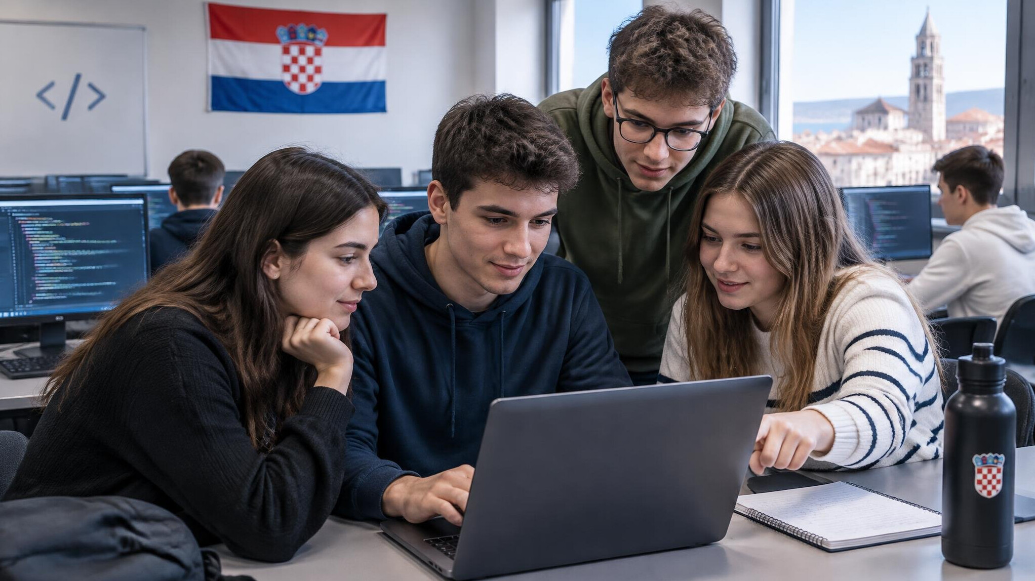 croatian students in programming class
