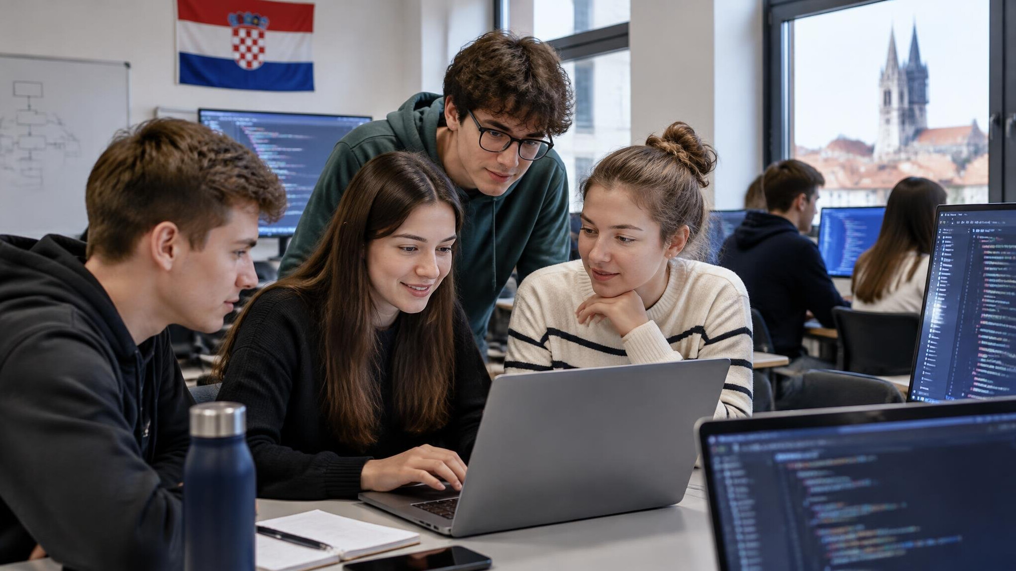 croatian students in programming class